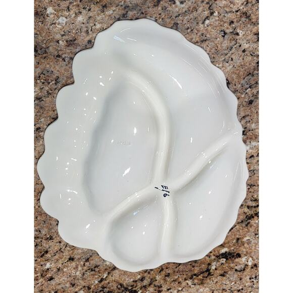 Floral Divided Tray with Deviled Egg Made in Italy - Picture 6 of 13